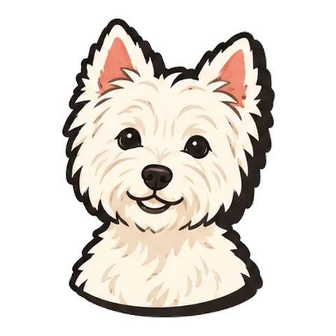 ウエストハイランドホワイトテリアのイラスト