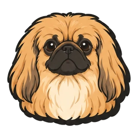 ペキニーズのイラスト