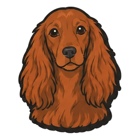 アイリッシュセッターのイラスト