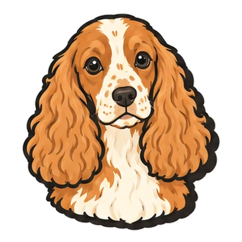 イングリッシュ・コッカー・スパニエルのイラスト