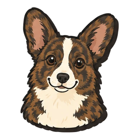 コーギー(カーディガン)のイラスト