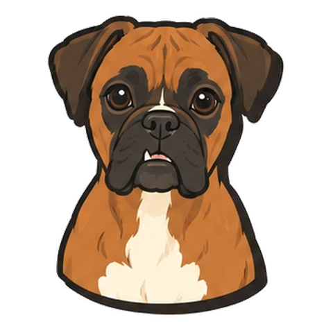 ボクサー犬のイラスト