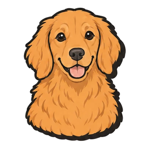 ゴールデンレトリーバーのイラスト