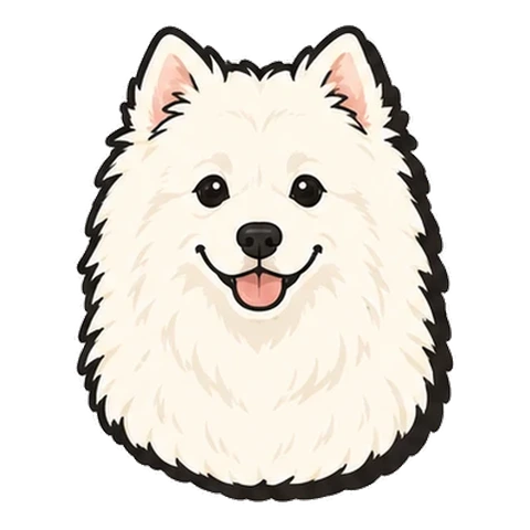 サモエドのイラスト