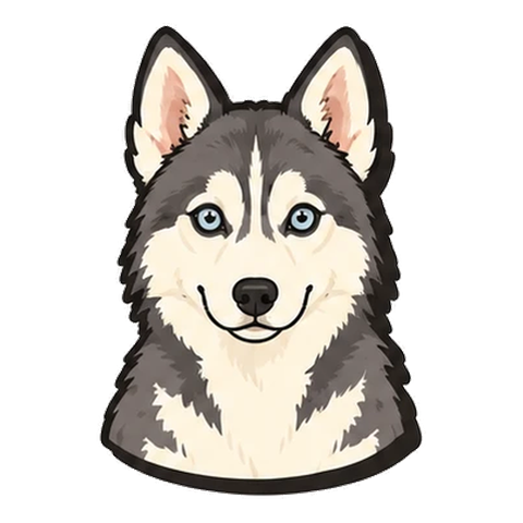 シベリアンハスキーのイラスト