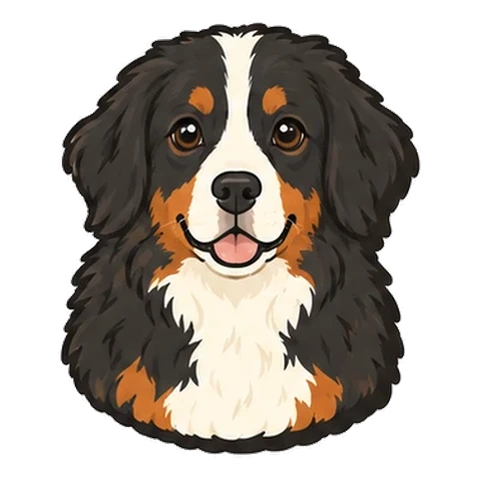 バーニーズマウンテンドッグのイラスト