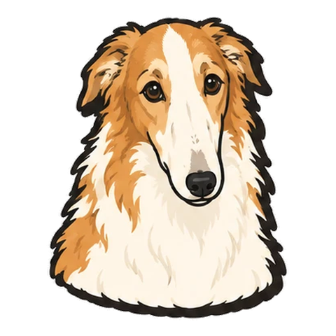 ボルゾイのイラスト