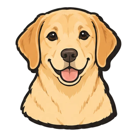 ラブラドールレトリーバーのイラスト