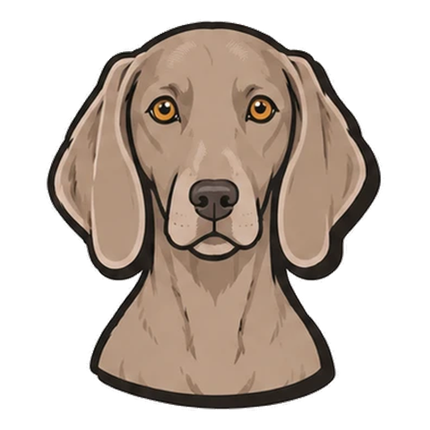ワイマラナーのイラスト