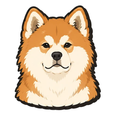 秋田犬のイラスト