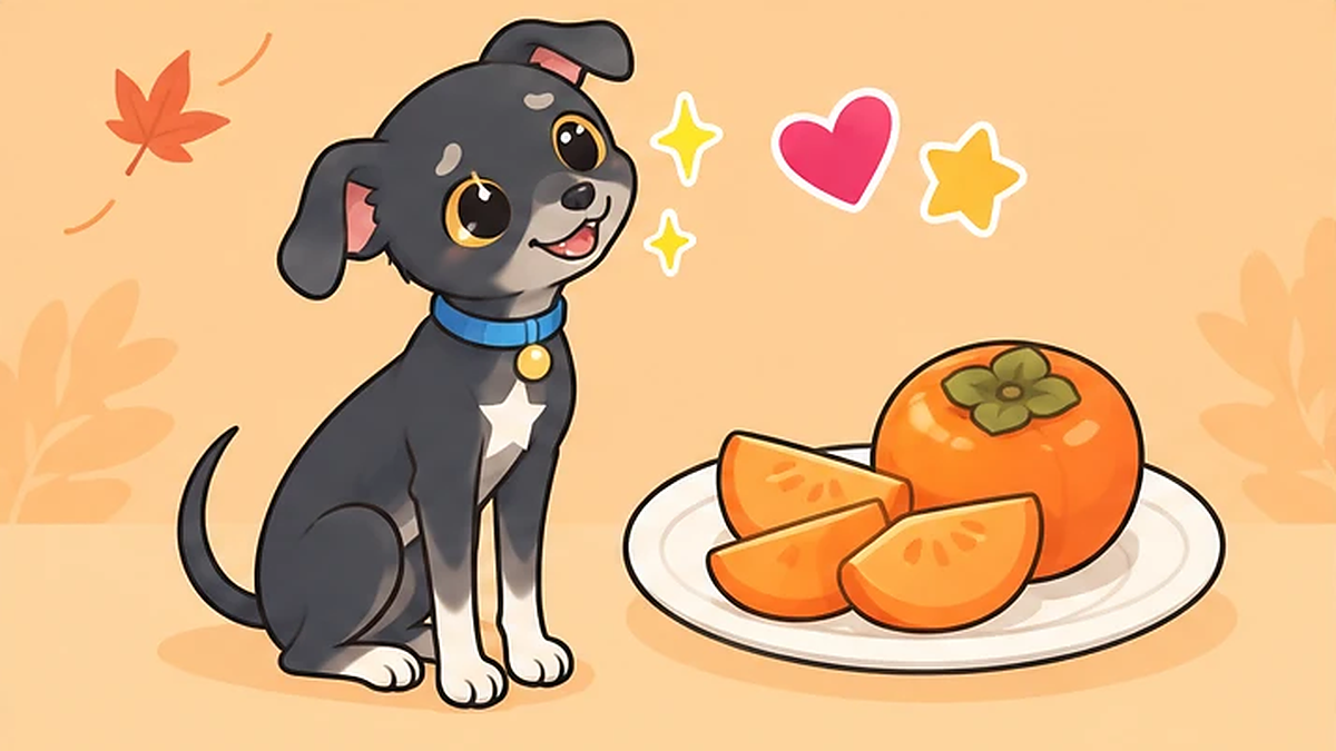 犬は柿を食べていい？果肉の与え方とヘタ・皮・種、渋柿と干し柿の注意