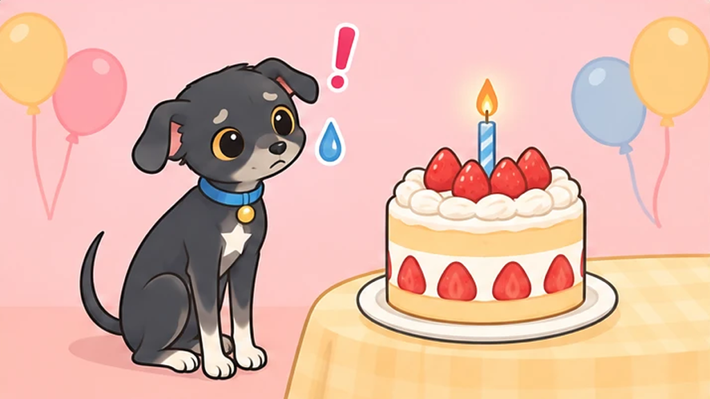 犬に砂糖・ケーキなど甘いものは食べていい？危険な材料と誕生日の注意