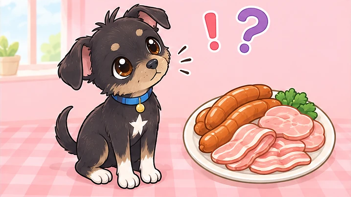 犬にソーセージ・ハム・ベーコンはNG?塩分と脂・添加物の注意点
