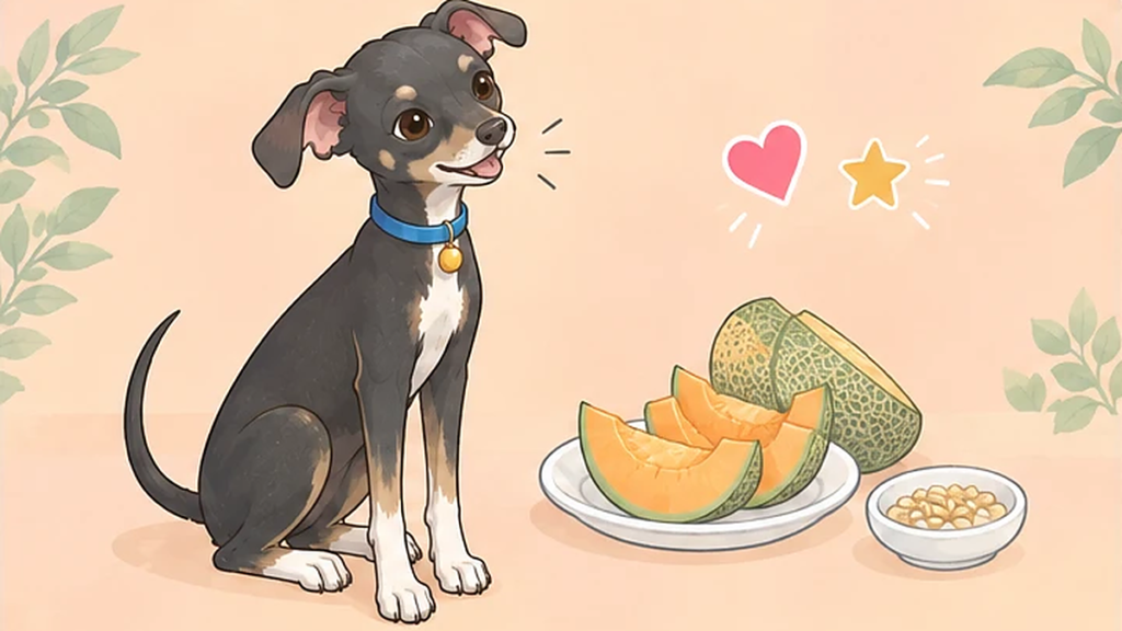 犬にメロンは食べていい？量の目安・皮と種・持病がある犬の注意点