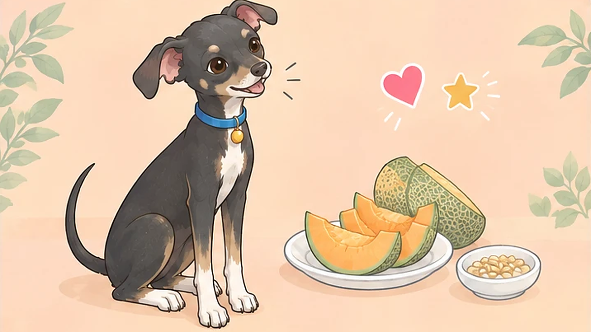 犬にメロンは食べていい?量の目安・皮と種・持病がある犬の注意点