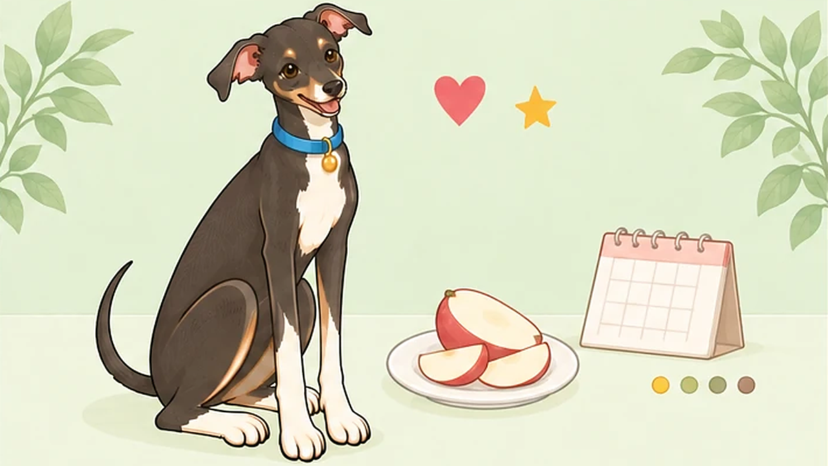 子犬のりんごはいつから？生後3〜4ヶ月の目安と量・皮・種・冷凍の可否