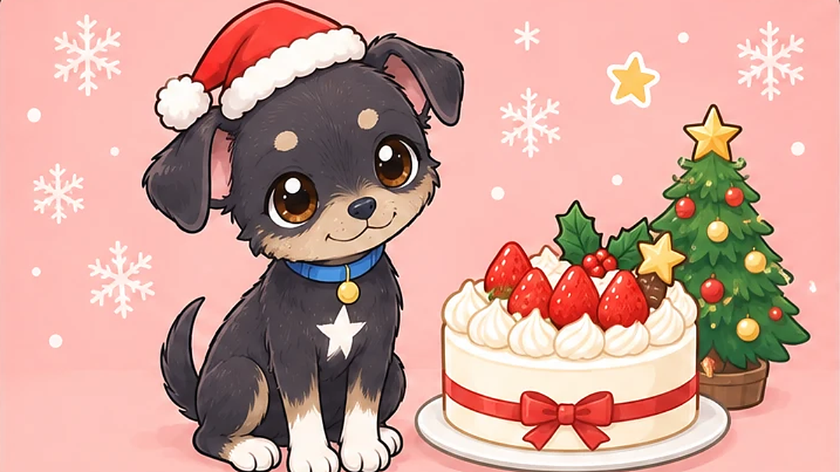 犬にクリスマスケーキはあげていい?人用がNGな理由と犬用の選び方