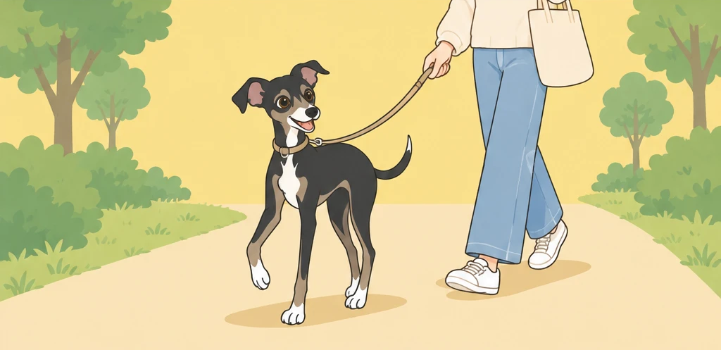 お散歩中のルーク隊長のイラスト
