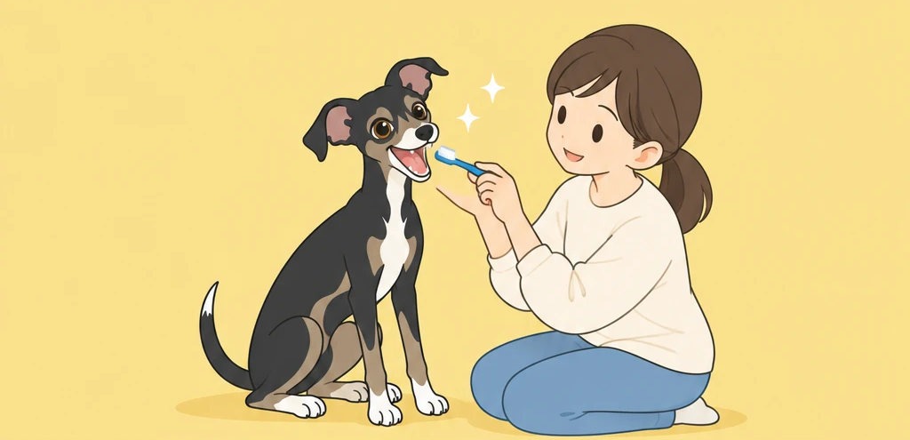 歯みがきをするルーク隊長のイラスト