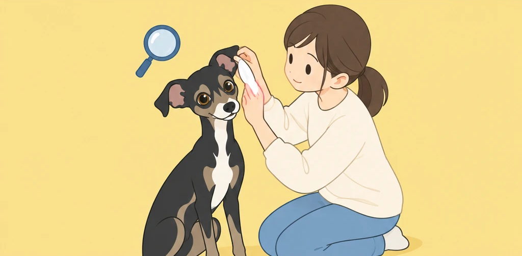耳のお手入れをされるルーク隊長のイラスト